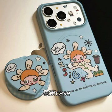 可愛韓系 Zsiga 嘎子姐菲林殼 磁吸支架 適用iPhone17 16 15 Pro Max 手機殼 半包菲林磁吸硬殼