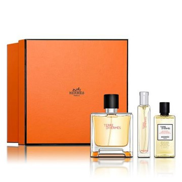 Hermes 愛馬仕 大地男性香精禮盒 (香精75ML+隨身瓶15ML+沐浴露40ML)