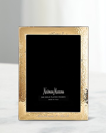 Hammered 24K Gold-Plated Personalized Picture Frame, 8x10