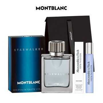 ⚡快速出貨【MONTBLANC 萬寶龍】星際旅者男性淡香水50ml+A&F百分百熱情男性淡香水隨身瓶15ml(附禮袋)