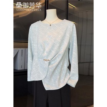 時尚媽媽秋裝套裝2025新款氣質兩件套中老年女裝上衣減齡T恤小衫