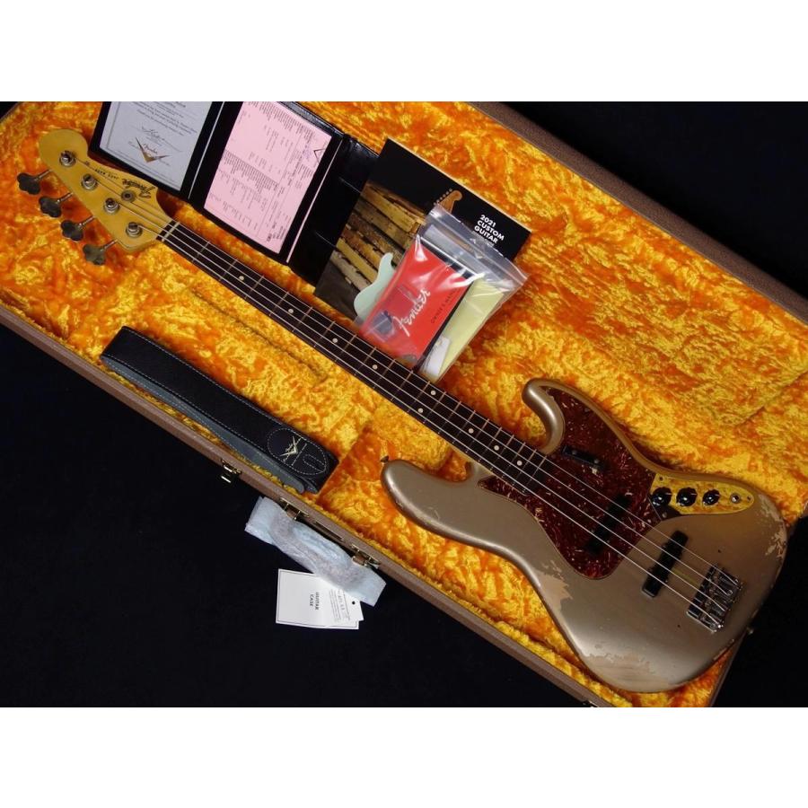 Fender Custom Shop 1961 Jazz Bass Aged Shoreline Gold Heavy Relic