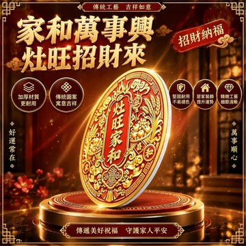 爆款免運🔥優選🔥竈旺家和貼畫 國風牆貼 民俗吉祥貼畫 居家祈福裝飾 客廳玄關牆飾 家用自粘牆貼 廚房裝飾貼紙