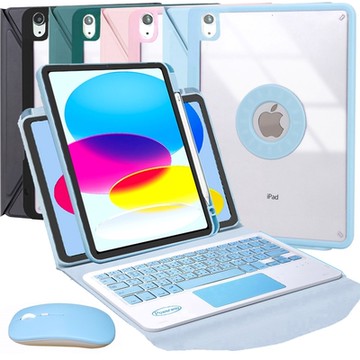 Powerway For 2025 iPad (A16) /10代專用直控型藍牙鍵盤/皮套/保護殼(送同色無線滑鼠)