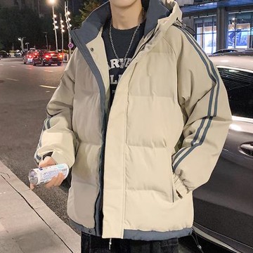 品牌特賣羽絨服男士2024新款冬季加厚保暖棉襖冬裝連帽白鴨絨外套