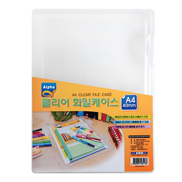 Alpha 透明文件盒 A4 40mm  1個  透明