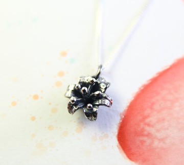 【純潔百合】百合項鍊/純銀項鍊/鍊長可選擇/原創手作