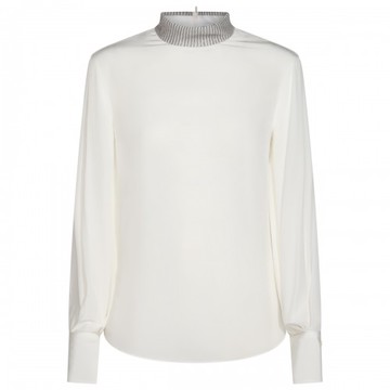 Brunello Cucinelli - Natural Silk Top L