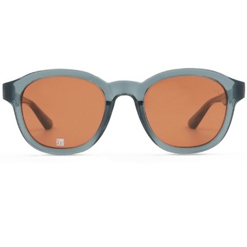 PUMA l 嬉皮潮流圓框太陽眼鏡 透藍灰