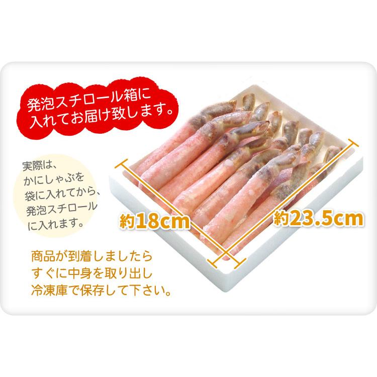 カニ生食可 7Lサイズ 本ずわい蟹 かにしゃぶ 500g入 ズワイガニ ズワイ蟹 送料無料（沖縄宛は別途送料を加算）