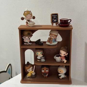 🌟臺灣出貨🌟手辦萌粒場景diy娃屋收納盒盲盒展示櫃桌上置物架微縮3D打印擺件 公仔展示盒 公仔收納盒 模型展示盒