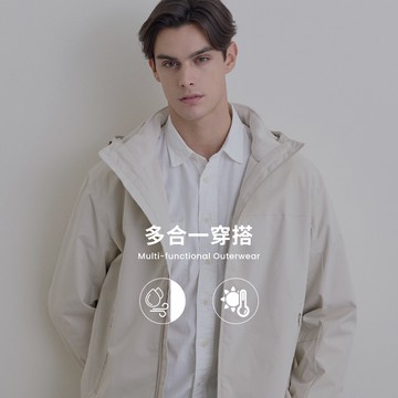 GIORDANO 男裝高機能三合一外套(兩件式) Urban Outdoor系列(多色任選)