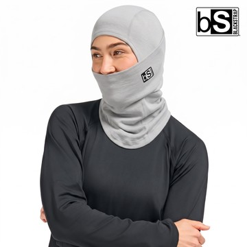 BlackStrap 素色美麗諾羊毛多功能頭套 Merino Exp Hood 淺灰｜UPF50+ 單一尺寸 (適用頭圍約53-60cm)