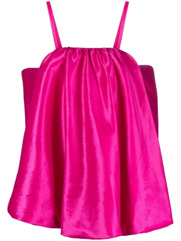 Kika Vargas - Karen bow.detail mini dress - women - Nylon/Polyester/Elastane - XXS - Pink