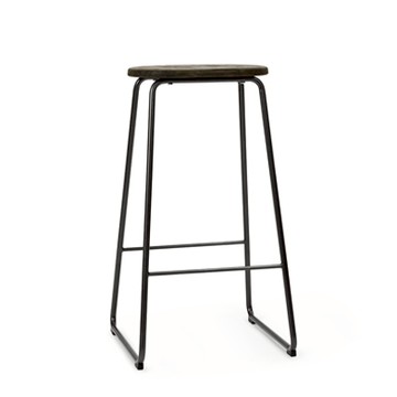 Earth 大地高腳椅（黑灰、74 公分）