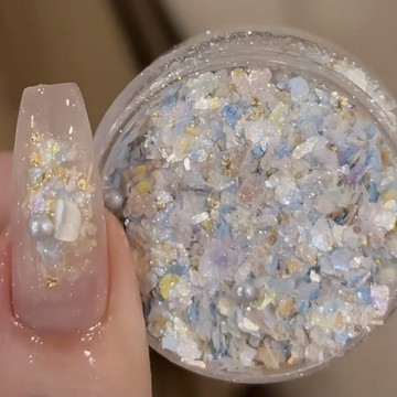 🌸台灣出貨🌸洋洋亮片美甲飾品 自調珍珠混裝亮片 手工飾品diy 爆閃珍珠醋酸雲母片 夏日清爽網紅配飾 美甲素材清爽一夏