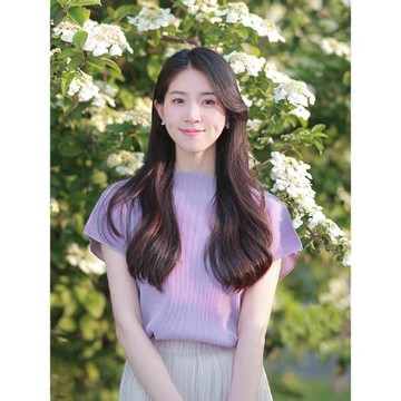 法式紫色雪紡短袖t恤女夏季冷淡系高級感設計感小眾別致正肩上衣