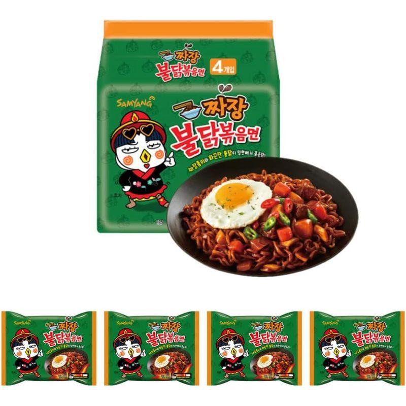 ジャージャーブルダッグ麺1袋(4個入) 麺バージョン登場 ブルダッグ炒め麺 韓国ラーメン