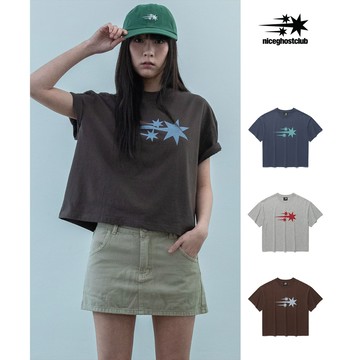 [niceghostclub] 3STAR BIG CROP TEE_韓風