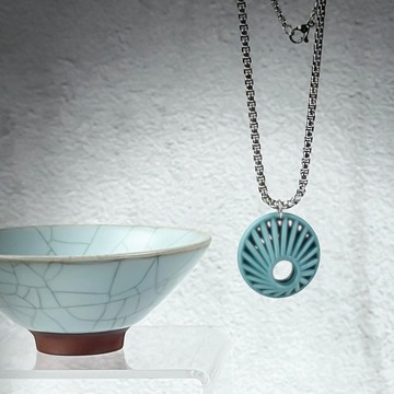 【Mobius 日光】陶瓷項鍊 _ 太陽意象 ( 中性設計 )