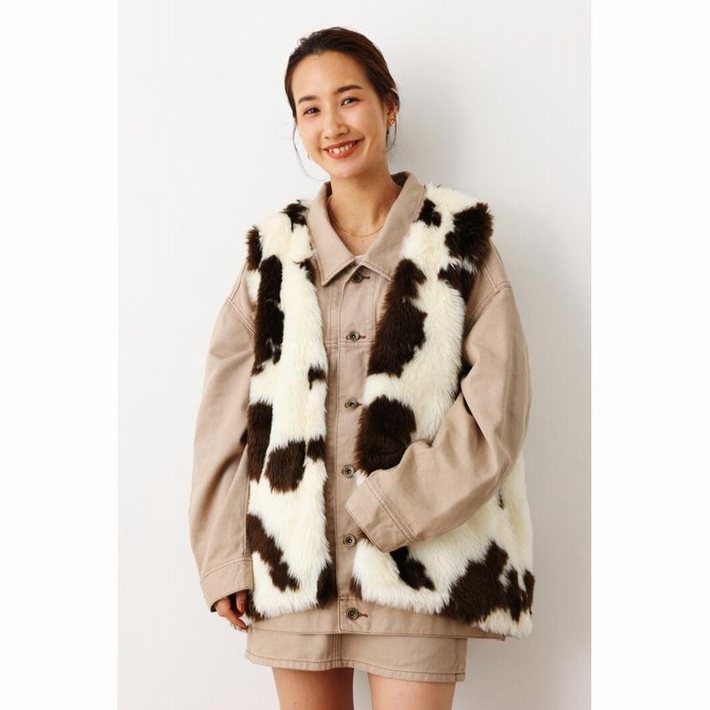 Rodeo Crowns Wide Bowl ロデオクラウンズワイドボウル マルチファーベスト レディース 柄wht5 通販 Lineポイント最大1 0 Get Lineショッピング