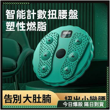 ✨按摩養生二合一 扭腰盤✨磁石 智能計數扭腰機 扭扭盤 美腿機 扭腰轉盤 健身器材 腳底按摩 塑身 健身 燃脂 塑形