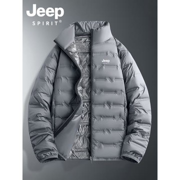 JEEP輕薄羽絨服男款2025新款秋冬季青少年防風保暖內膽男士外套