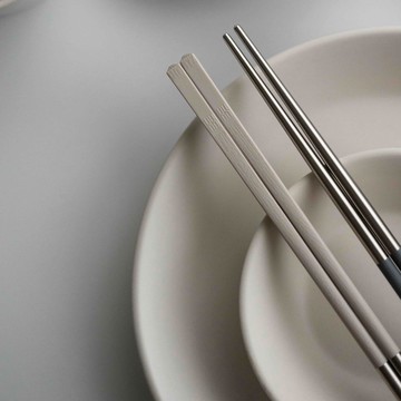 健康於筷  台灣製不鏽鋼筷 一雙入 奶茶 (長款24.2cm)