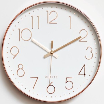 掛鐘鐘錶掛鐘客廳現代簡約石英掛鐘辦公創意個性靜音圓形家用電子時鐘    都市時尚DF