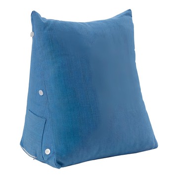 JINDACHI 金大器 簡約立體三角靠墊枕 高支撐記憶棉 100%彈力中棉 台灣製  中(45 x 45 x 25cm)  丹寧藍