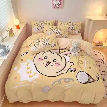 烏薩奇四件套純棉全棉chiikawa被套床單小八吉伊卡哇兒童三件套