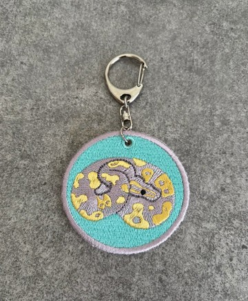 刺繡鑰匙圈■球蟒■蛇