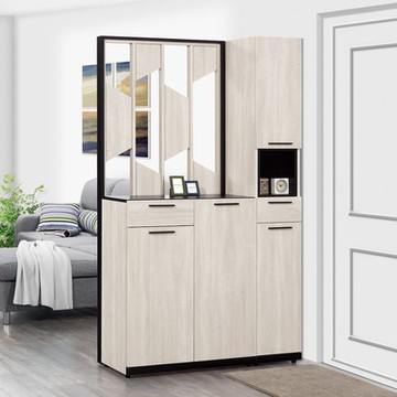 MUNA家居 伊凡卡3.6X6.5尺玄關屏風鞋櫃(全組)(8685) 110X38X197cm