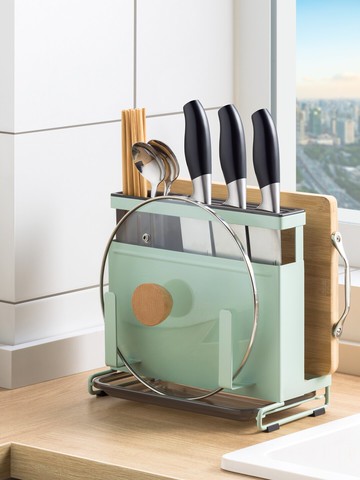 不銹鋼刀架廚房用品置物架家用大全多功能筷子籠砧板菜刀具收納架