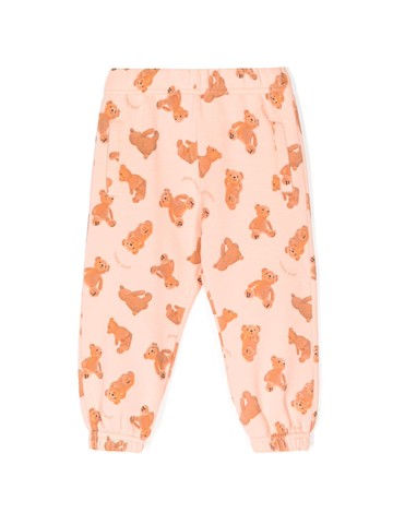 Palm Angels Kids - teddy bear-print cotton pants - kids - Cotton - 18 - Pink