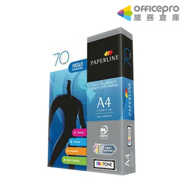 PaperLine地球藍多功能影印紙 A4 70g 500張 5包/箱｜Officepro總務倉庫