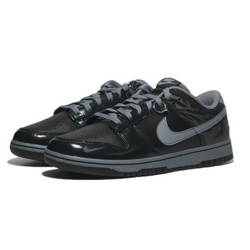 NIKE 休閒鞋 DUNK LOW 城市系列 柏林 黑漆皮 反光 復古 男 FZ3053-001