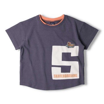 akachan honpo - 印花T恤-深藍色