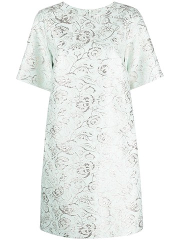 P.A.R.O.S.H. - brocade-effect patterned-jacquard dress - women - Cotton/Polyamide/Acrylic/Metallic Fibre/Viscose/Acetate/Other fibres - XS - Green