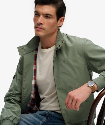 Superdry Men's Classic Harrington Jacket Green Size: S