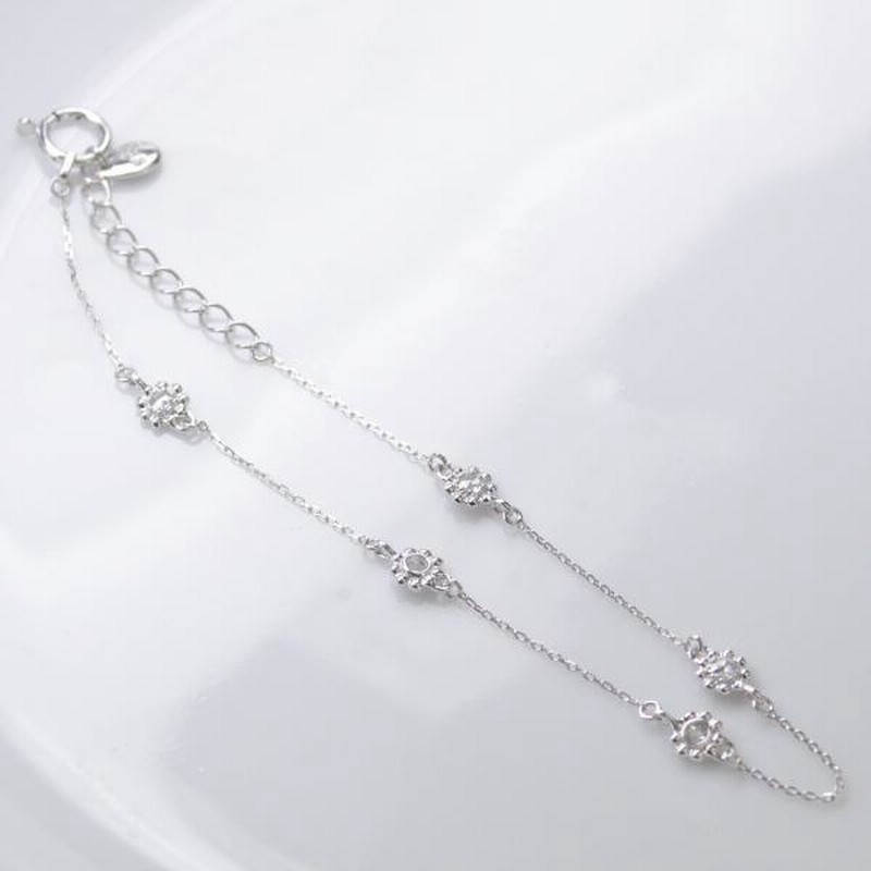 K18WG ローズカット ダイヤモンド ブレスレット | LINEブランド