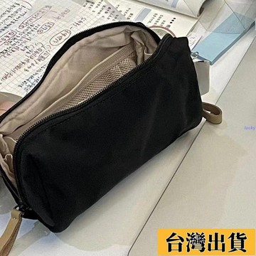 ⚡免運【新品上新】🌸日系筆袋 【6748人收藏】ins日系高顏值純色筆袋小眾黑色耐臟鉛筆盒大容量學生文具收納袋