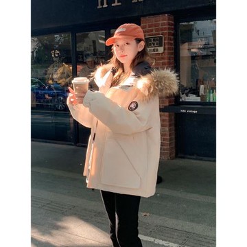 派克羽絨服女2025冬季新款大毛領連帽防風沖鋒衣抗寒情侶工裝外套