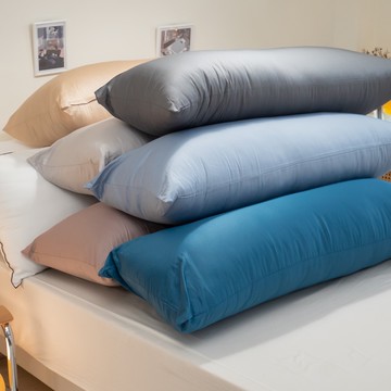 棉床本舖 60支純棉 長抱枕  110 x 40cm 台灣製 多款可選 擁抱枕 素色抱枕