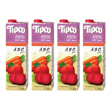 Tipco 100%ABC綜合果蔬汁  1L  4瓶