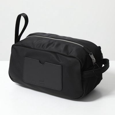 ★関税込★AMI PARIS★Pouch Black ハートロゴ ポーチ バッグ★ AMI PARIS Pouch Black アミパリス ハートロゴ ポーチ バッグ