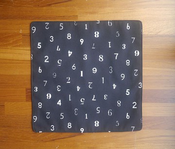 台灣純棉手帕 = 數字 = 黑