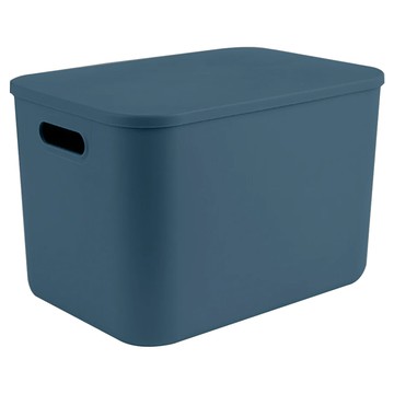 BangJiaShi 幫家適 帶蓋收納盒 高款 小  靜謐藍  2個