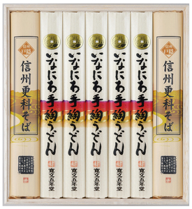 稲庭うどん・信州そば詰合せ 贈答用木箱[M0703]