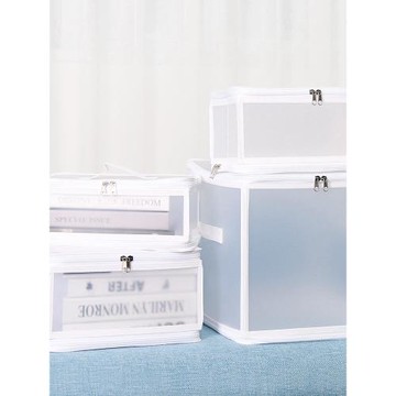 收納箱衣物毛衣透明折疊防水收納盒放干凈衣服內衣內褲收納襪子盒